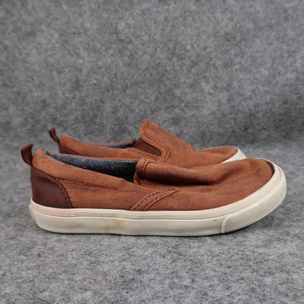 Old Navy Shoes Kids Toddler 7 Slip On Sneakers Casual Trainer Brown Flat Boys